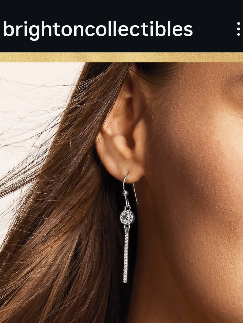 NWT Brighton Halo Stargazer Multi Chain Drop Earrings Crystal Star JA4701